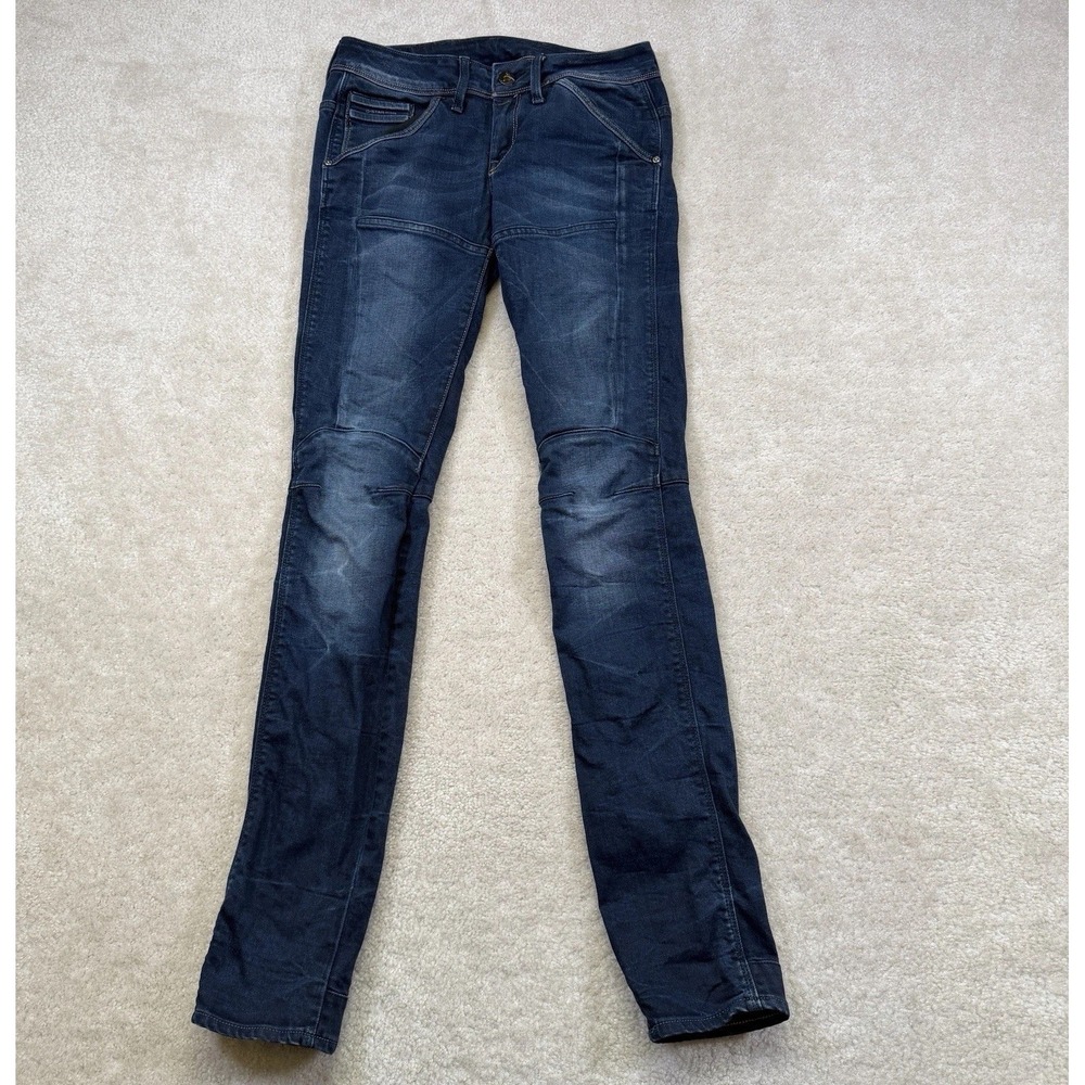 G-Star Raw New Elva Tapered Jeans Women 28x32 (27x34 Tag) Reinforce Layer Knee